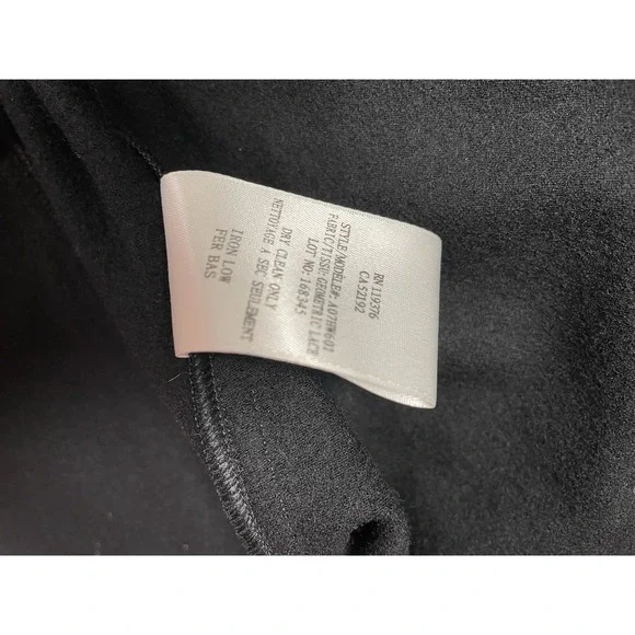 Helmut Lang Black Asymmetrical Geometric Lace Wool Dress With Shoulder Pads Sz S - Picture 8 of 11